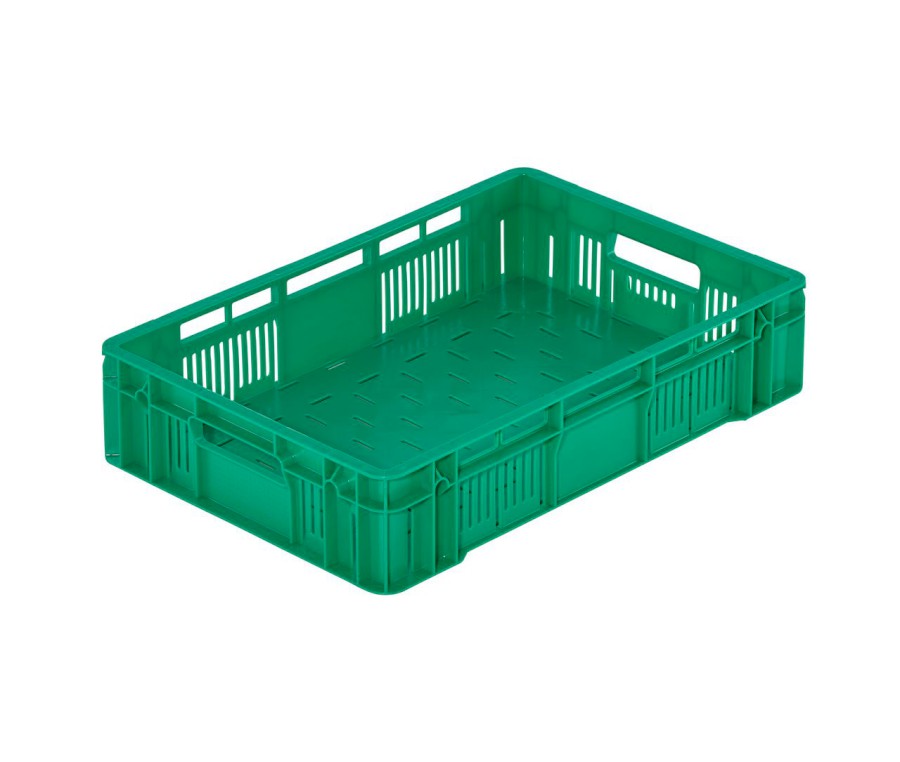 Přepravka E6413 (2-300) zelená, OÚ, perforovaná